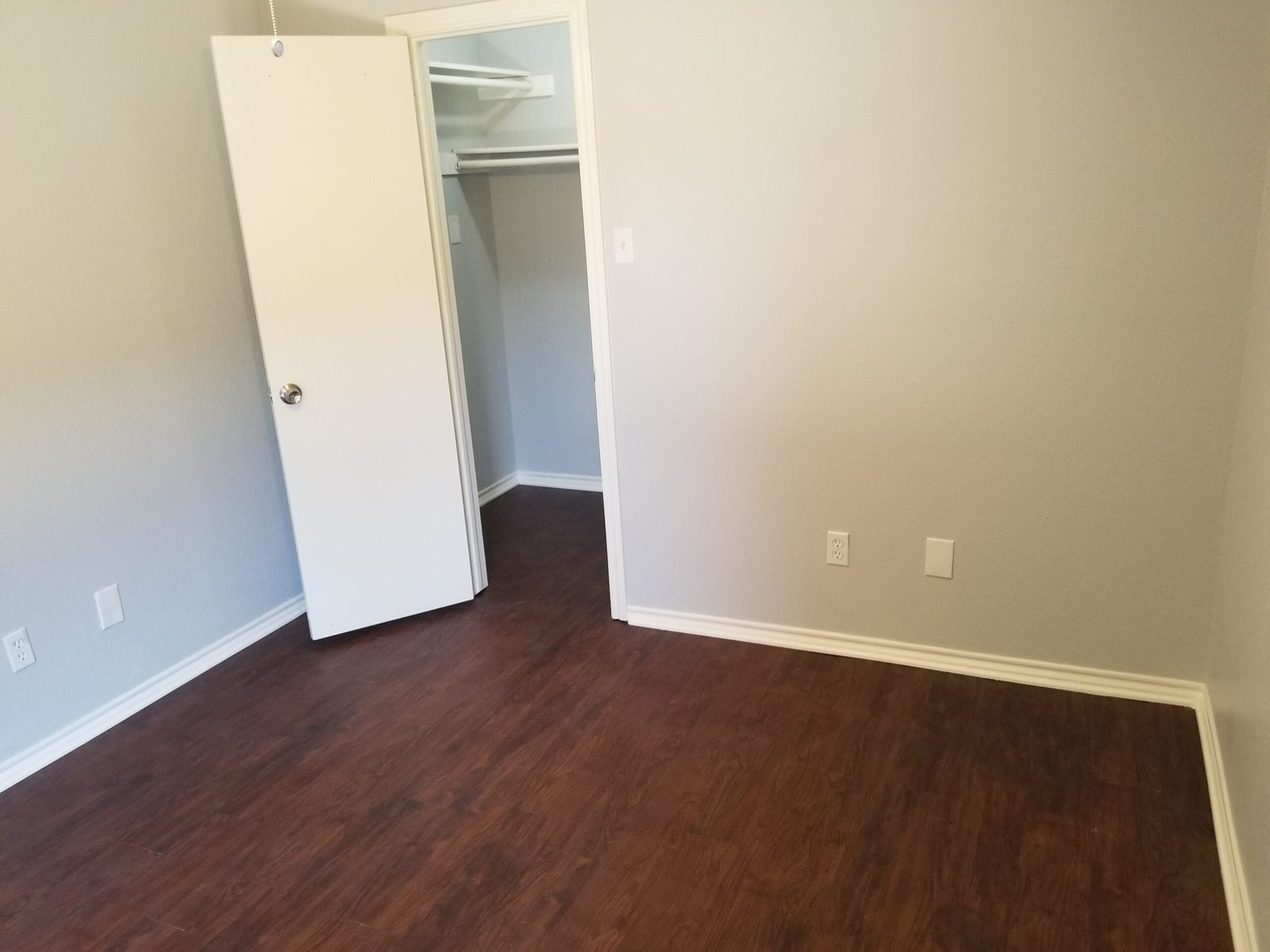Walk-in closet off bedroom one